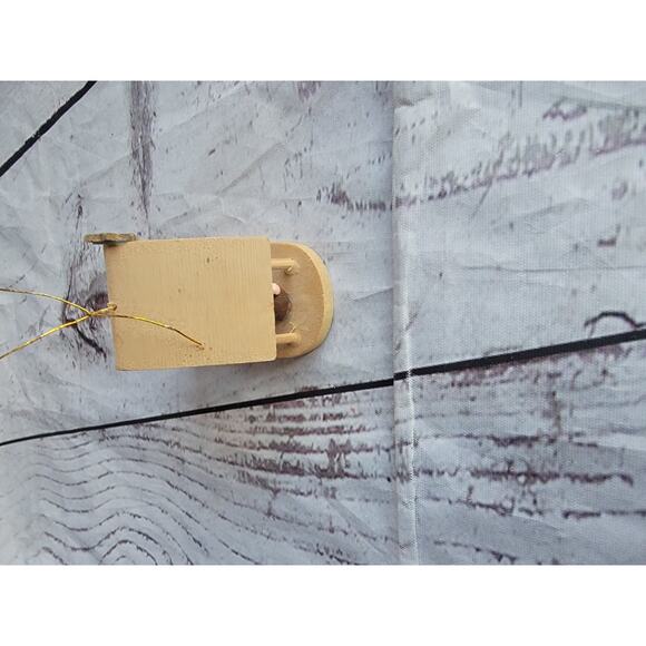 Vintage Wood Feri Nativity Mary Joseph Jesus Wood Figure Set Ornament In Stable - Picture 5 of 9